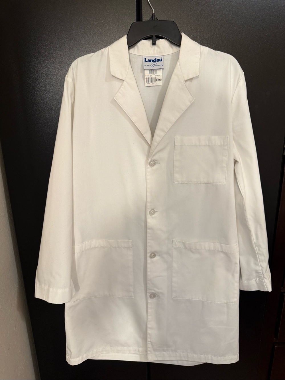 Landau Men’s White Lightweight Lab Jacket S